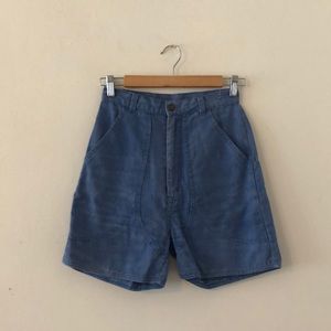 Vintage 50’s light blue faded denim shorts, 25.5”